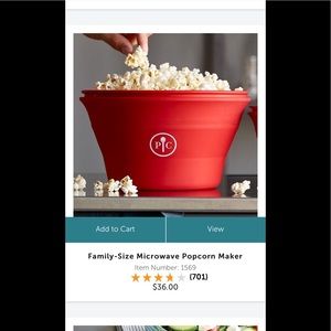 Pampered Chef microwave popcorn maker
